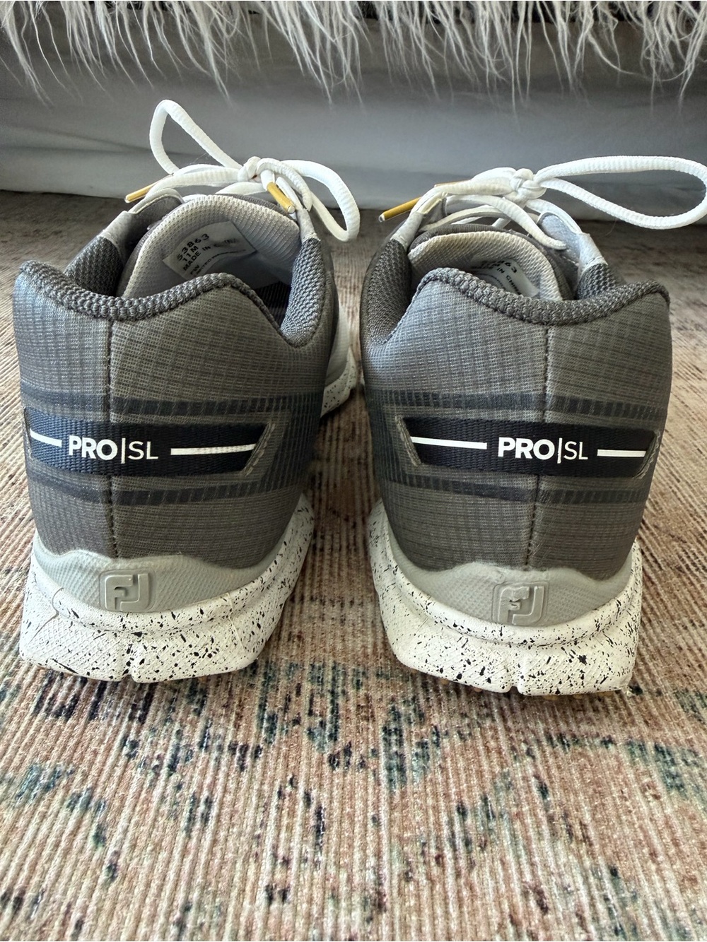 FootJoy Men’s White and Gray Athletic Golf Shoes - Picture 3 of 8